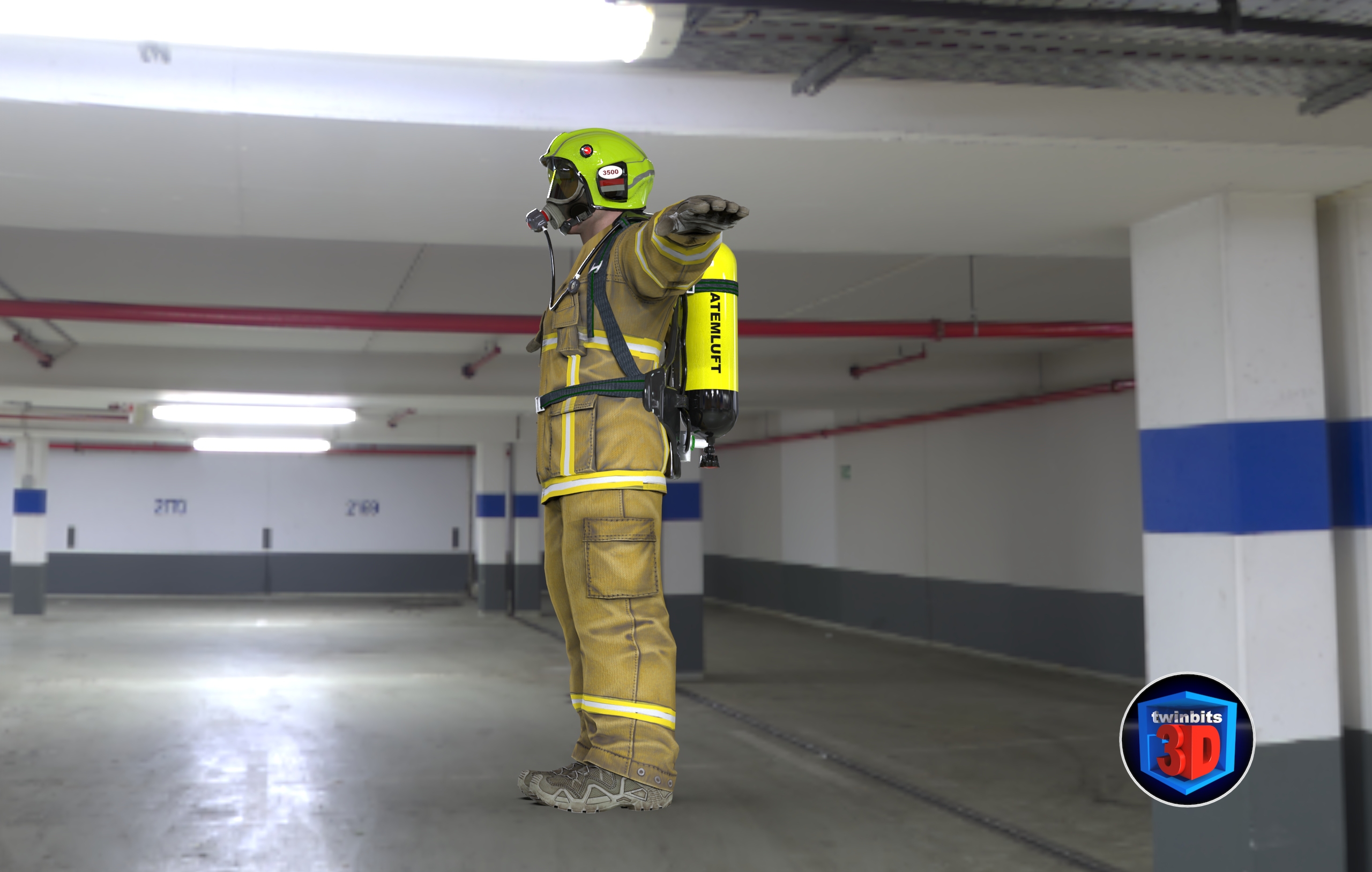 Feuerwehrmann Maske Garage.71